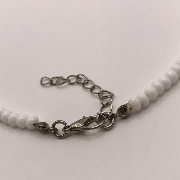 Vintage Handmade Girls Beaded Flower Choker Necklace - Picture 3 of 3